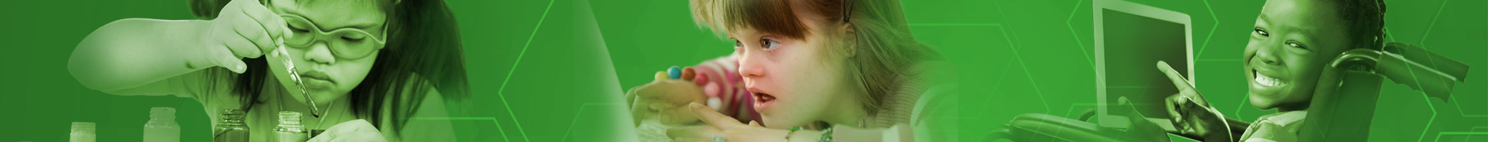 montage of disabled children with middle image highlighted