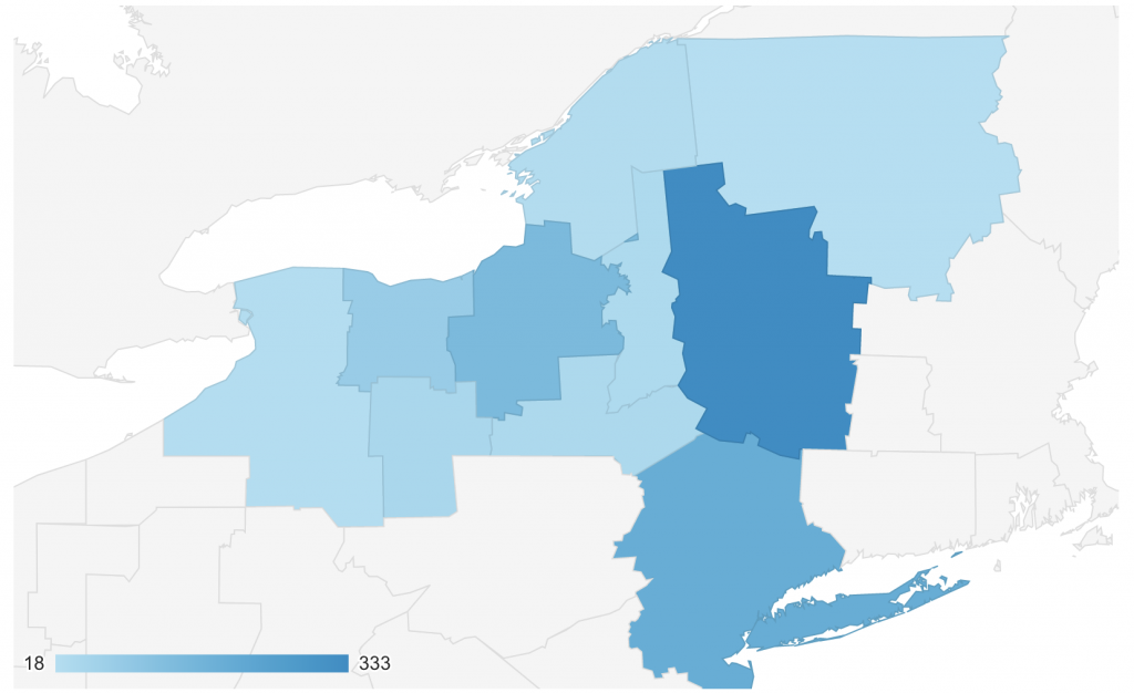 GEO location New York Metro areas - February 2021